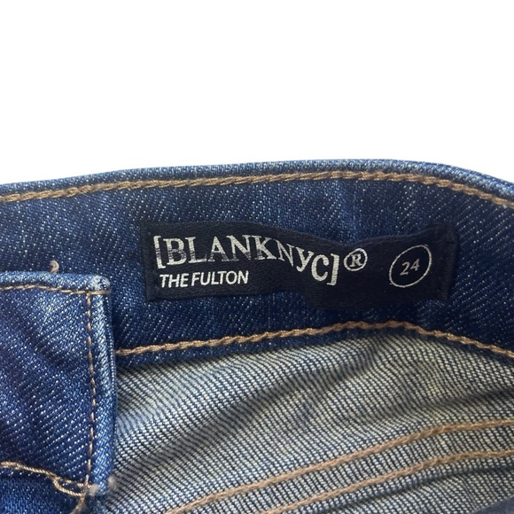 Blank NYC Distressed Blue Jean Shorts - Picture 4 of 9